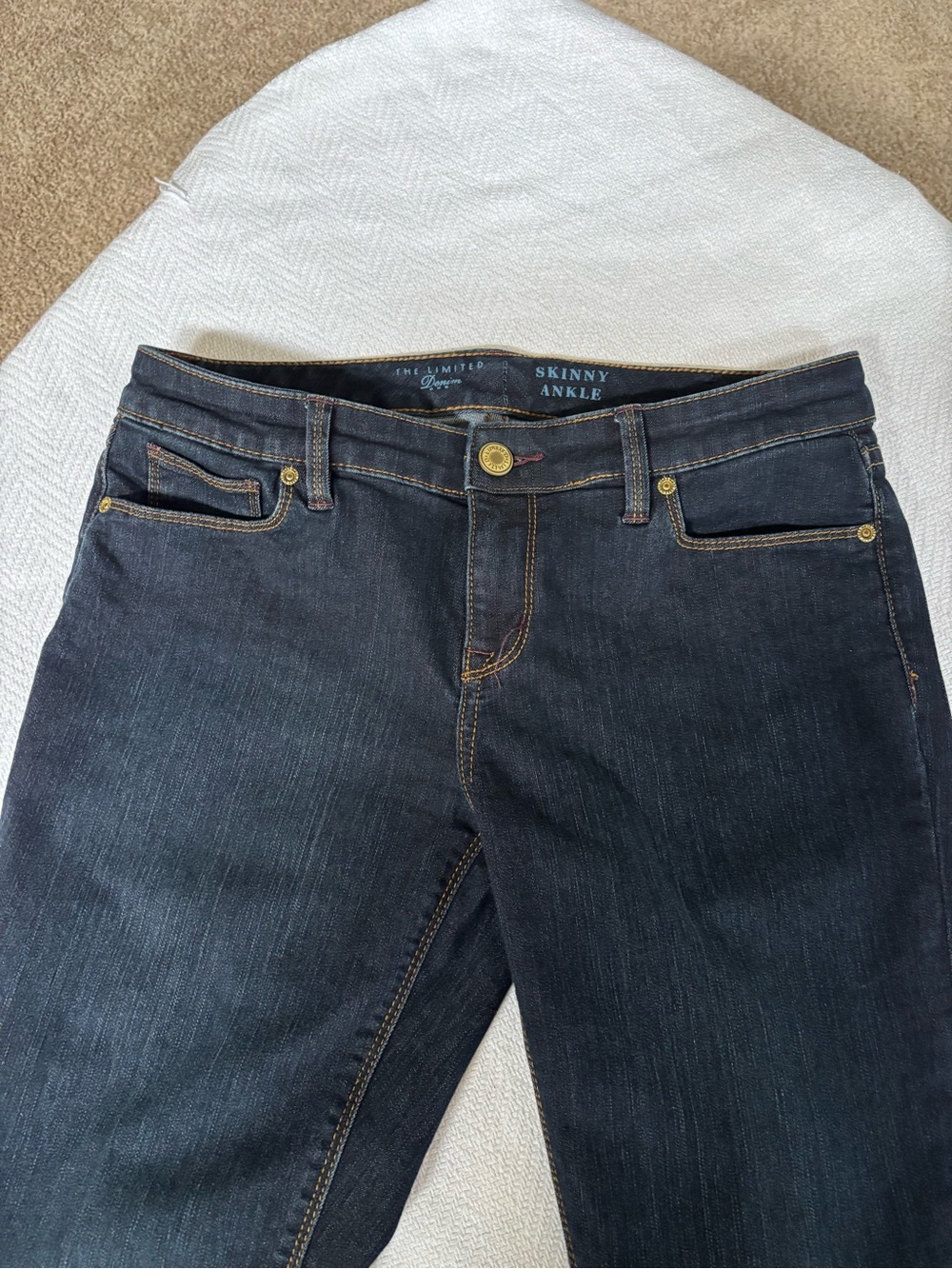 The Limited Dark Indigo Skinny Ankle Jeans